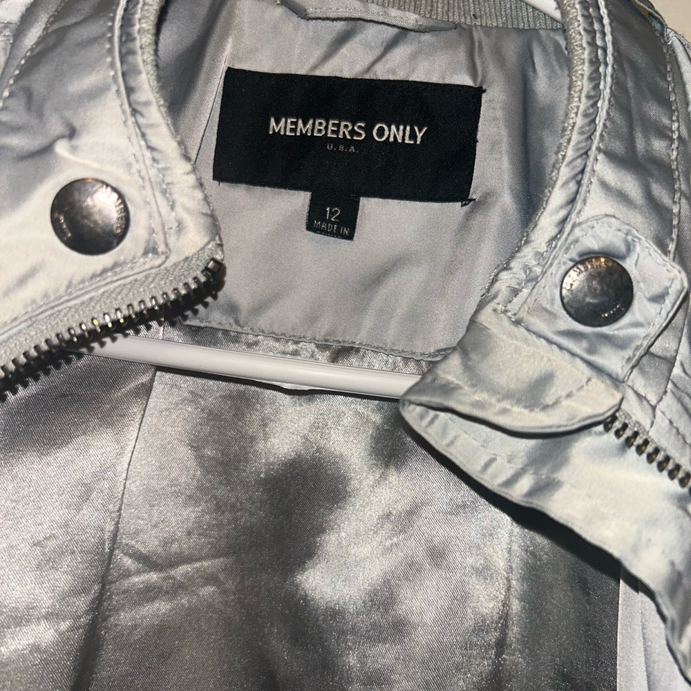 Members Only Silver Bomber Jacket - Picture 3 of 5